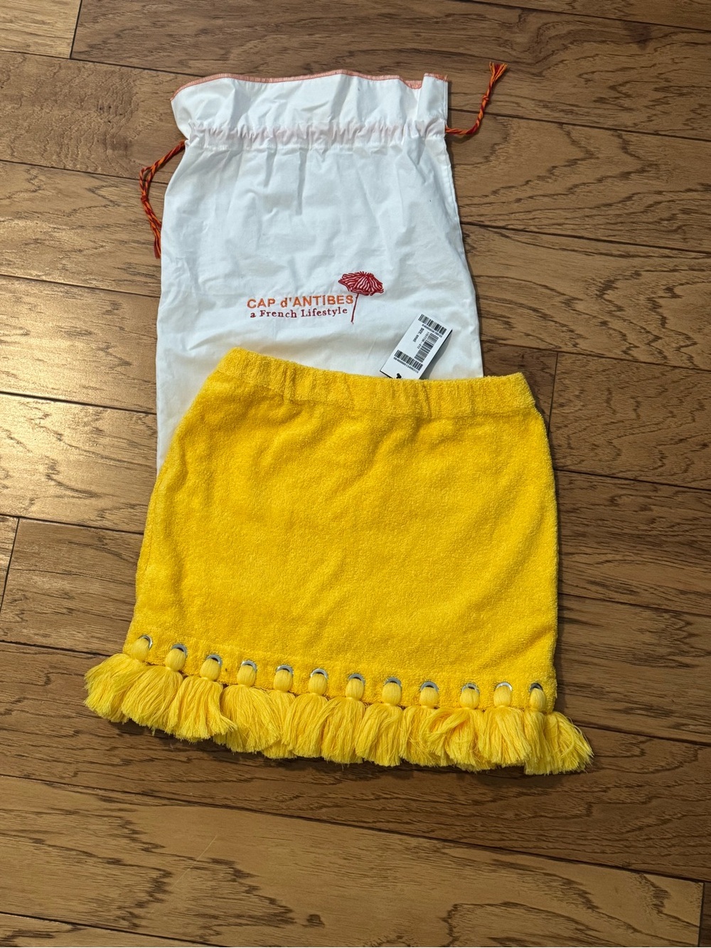CAP D'ANTIBES  Yellow Tassel Mini Skirt